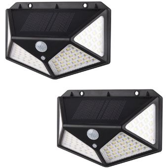Luz de la pared del sensor de movimiento LED de energía solar del jardín al aire libre lámparas impermeables-2pcs 