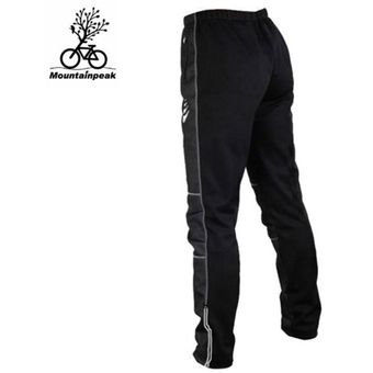 Hombre Pantalones de ciclismo invierno pantalón largo ciclo de Lana térmica a prueba de viento andar en bicicleta 