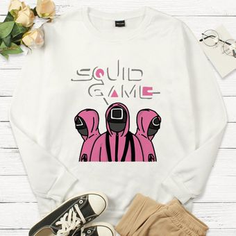 Top para Squid Game Camiseta T-shirt Impresión periférica Top Top Cuello redondo Camiseta suelta 