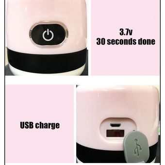 3.7V Rosa Exprimidor de frutas eléctrico portátil USB Licuadora Licuadora Batidora 400ml 