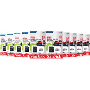 Combo 10 Micro SD 128GB Sandisk Full HD SDSQUNR-128G-GN3MA
