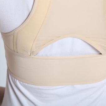 blanco amarillento corrección de postura de la espalda del corsé superior de la espalda de hombro Spine Corrector de Postura 