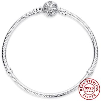 Lindo Brazalete De Plata Esterlina 925 Pulsera De Encanto De 