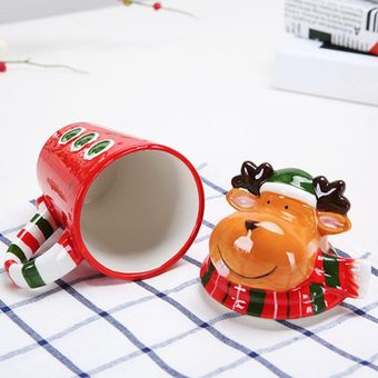 Taza de cerámica de Navidad Taza Taza de café con leche con 