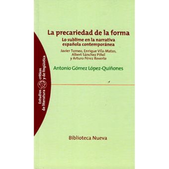 Precariedad De La Forma Varios Autores Lo Sublime De La Narrativa Española Contemporánea 