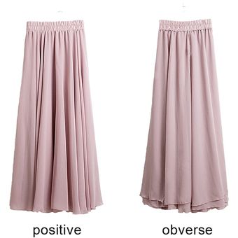 faldas elegantes inform Faldas largas de gasa de 3 capas para mujer 