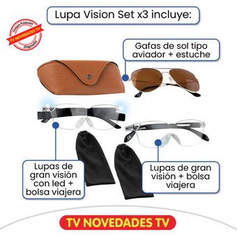 Lupas Diseñadas En Forma De Lentes - Lupa Vision Set x3