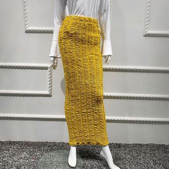 de punto mus Falda larga de tubo para Mujer Faldas de Moda coreana 