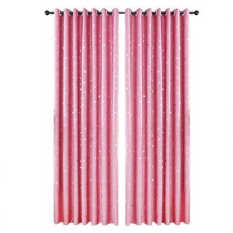 1PC impreso estrella de la luna de la ventana del apagón cortina para sala de estar dormitorio Ojal Ojal Top 4 colores-Pink 1PC impreso estrella de la luna de la ventana del apagón cortina para sala de estar dormitorio Ojal Ojal Top 4 colores-Pink