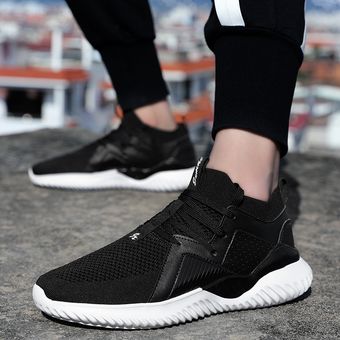 Calzado deportivo de todo fósforo de moda coreana para hombre-Negro 