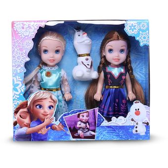 WOT muñecaspara niñas muñecas pequeñas de plástico de 16cm 3Uds juguetes de la princesa Anna 8 estilos de ropa Muñecas Elsa de Frozen Princess Anna muñecas Elsa 