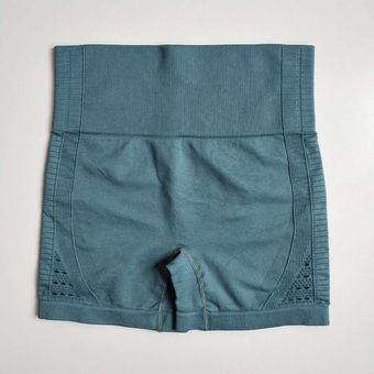 #Dark Blue pantalones cortos sin costuras de cintura alta para mujer,Shorts de Yoga de entrenamien 