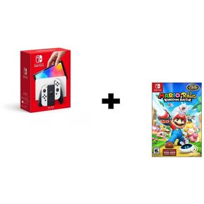 Consola Nintendo Switch OLED Blanco + Mario Rabbids