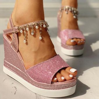 Nuevas sandalias de cuña para mujeres Calzado de verano sandalias 