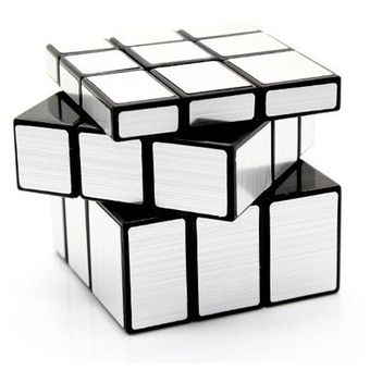 cubo rubik plateado