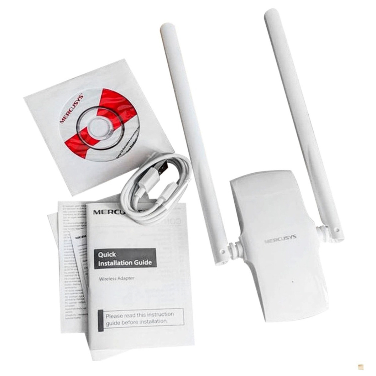 Antena Wifi Usb Rompemuros Mercusys MW300UH 300mbps 2.4ghz - Blanco