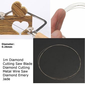 1M DIY Hojas de sierra de diamante Alambre de corte para esmeril Jade 