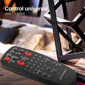 Mitzu® Control remoto universal 4 en 1 (TV, VCR, DVD, receptor cable)