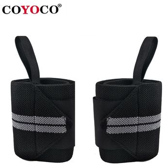 1 Pair Adjustable Bandages Weightlifting Wristbands Wrist Protector Brace Support COYOCO Brand Prof 