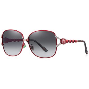 Gafas Sol BARCUR Mujer Ovaladas Polarizadas UV400 8203 Rojo