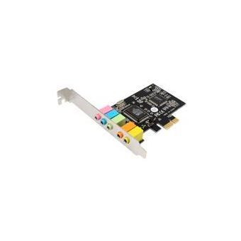 Tarjeta de Sonido BRobotix 651923, PCI Express con sonido envolvente de 5.1  canales.