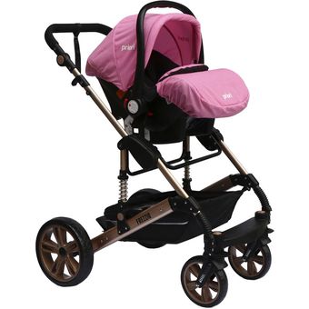 Coche Moises Bebe FREZZIO Priori 4en1 Rosa - BabyManía