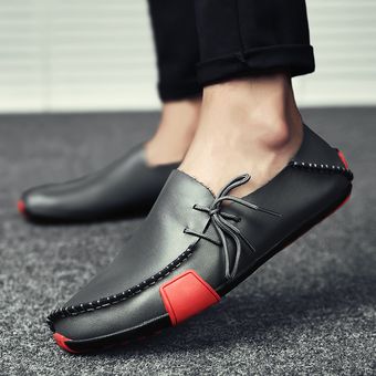 Mocasines casuales de cuero suave para hombre 