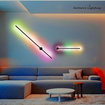 Moderna lámpara de pared LED nórdicos RGB colorido atenuación línea lá 