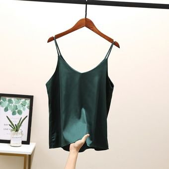Crop Tops sexys de seda para mujer  camiseta sin mangas  lencería de.. 