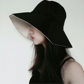 Sombrero del verano Pescador doble cara Sombrero anti-UV de protección solar recorrido al aire libre 