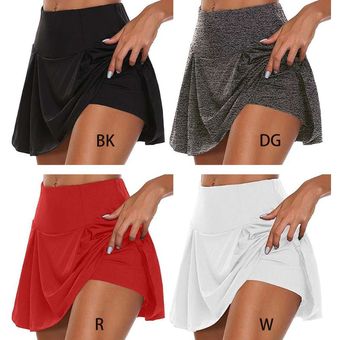 Leggings elásticos para de tenis atléticos Pantalones básicos deportivos para mujer falda 2 en 1 