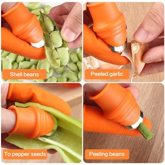 6 unidset vegetales cosecha herramienta cuchillo dedo para jardín y 