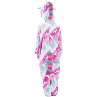 pijamas con diseño de animales,-LA57 Pijama de franela con capucha de una pieza para niños suave y cálida de ropa de dormir disfraz de unicornio 