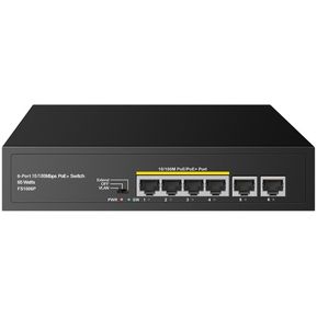 Switch Fast Ethernet de 4 puertos PoE + 2 UPLINK SWI-206 POE