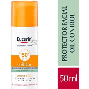 eucerin protector solar facial efecto mate toque seco oil control 50 ml