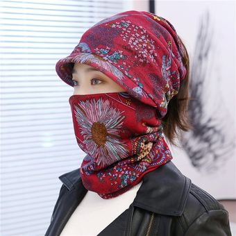 2 Conjuntos De Máscara De Sombrero De Mujer Impresión De De 