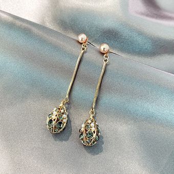 Crystal Fashion Pendientes De Colgantes Perlas Cristales De 
