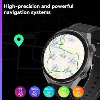 Gps Reloj Inteligente Hombre Llamada Smart Watch Para Huawei Color De La  Correa Negro Cuero