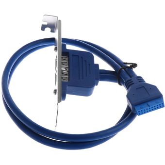 2 puertos USB3.0 hembra a PC placa base 20 pines cable plano 1.5 pies 