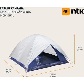 Carpa Camping NTK Windy Tienda De Campaña Individual Verde NTK