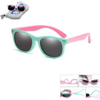 With Bag Rubber Tr90 Children Polarized Sunglasses Kids Sun 