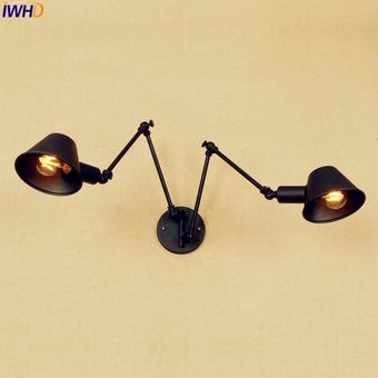 Lampen-luz de brazo largo oscilante 2 cabezales accesorios lámpara 