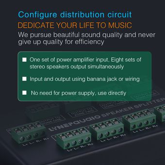 Panel de Distribución de Señal de Audio Del Amplificador y Altavoz 