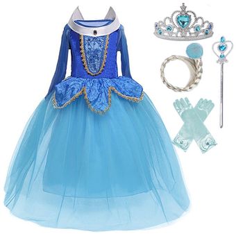 Durmiente Beauty Aurora Disfraz Princess 2 Girls Dress 