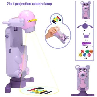 Lampara - Linterna Infantil + Proyector De Figuras