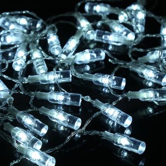 20 LED vino con forma de botella con forma de cadena con batería de la batería para el hogar del hogar decoración 