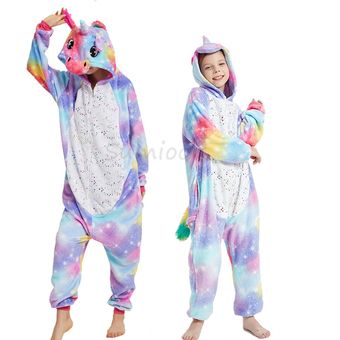 Pijama de franela de Animal para y niñas mono de unicornio mono de dormir pijama de Pegaso,-Purple Pegasus 