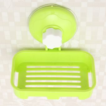 Plástico duradero Ducha de baño Ventosa fuerte Jaboner Verde 