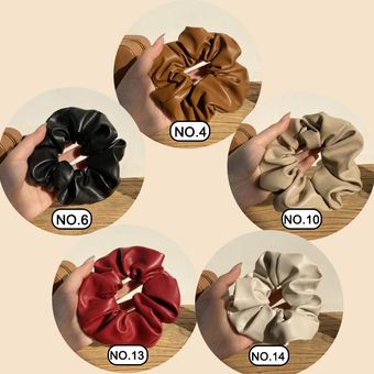 17KM-cintas de cuero de moda para mujer y niña accesorios para el cabello coletero gomas elásticas coreanas para el pelo 