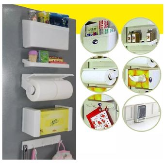 Estante Magnetico Para Especias Nevera Movil Organizador Cocina Toallero  Papel